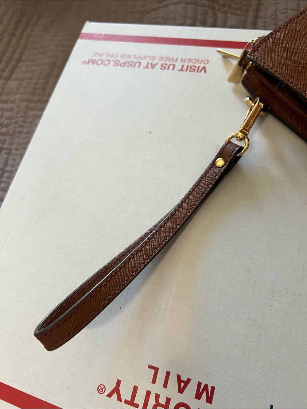 Michael Kors Jet Set Travel Brown Large Double Zip Wristlet Wallet Leather - Picture 13 of 14